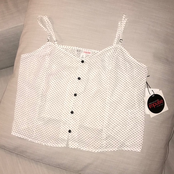 💕Cute & Stylish Polka Dot Button Tank Top - Picture 2 of 4